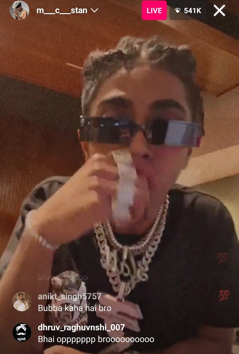 Screenshot: MC Stan Instagram Live