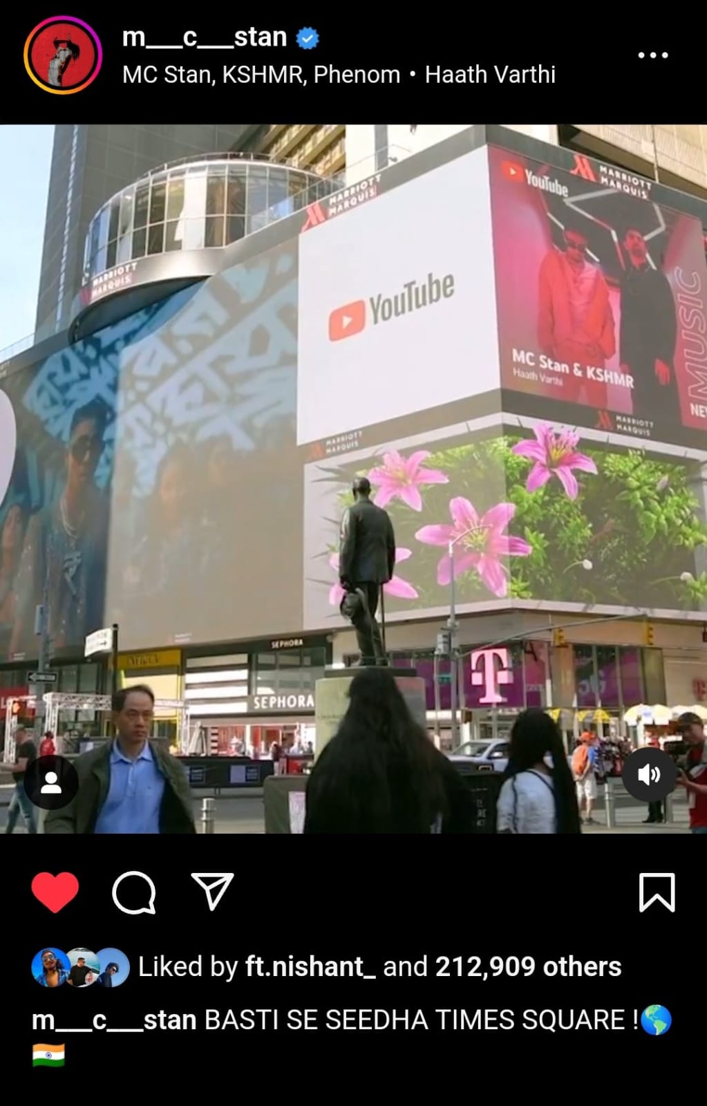 Picture: MC Stan on Times Square
